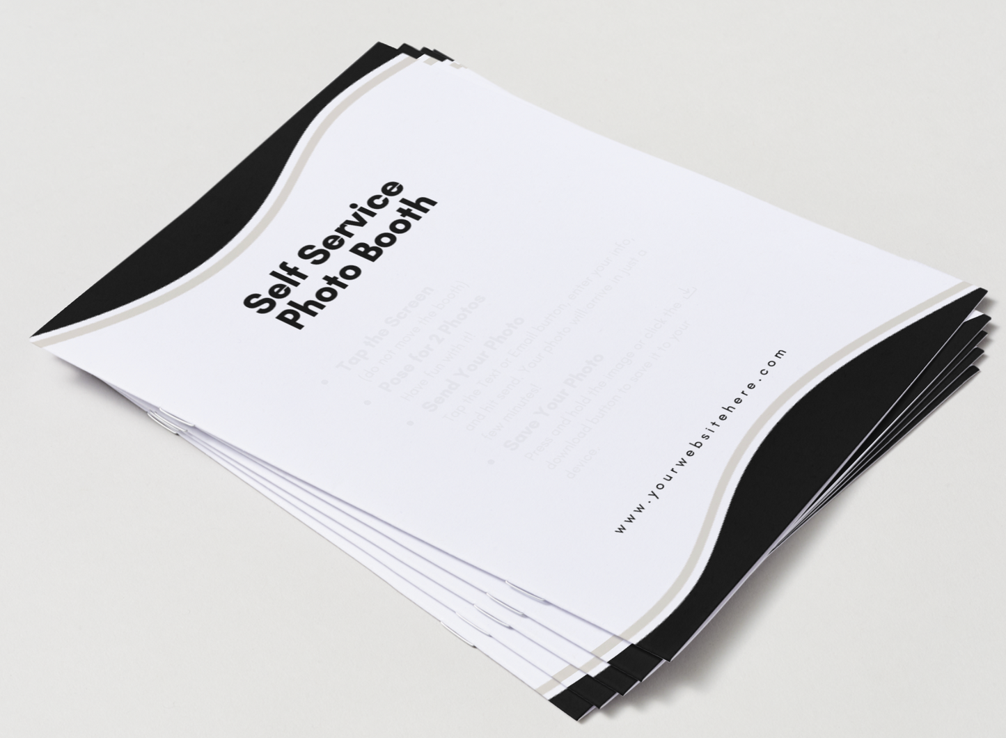 Drop-Off Photo Booth Instruction Sign Template